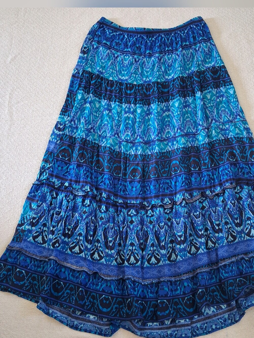 notations ♡ boho tiered skirt festival grandma retro ethnic coastal small y2k